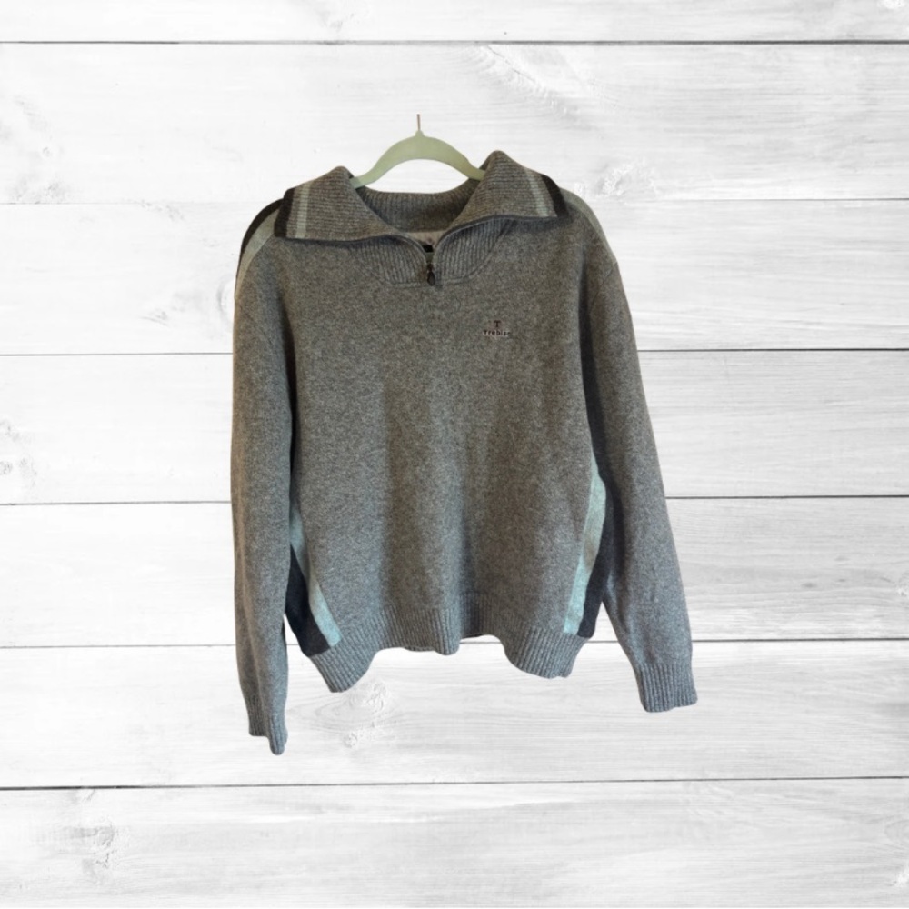 Men's Gray Wool Sweater